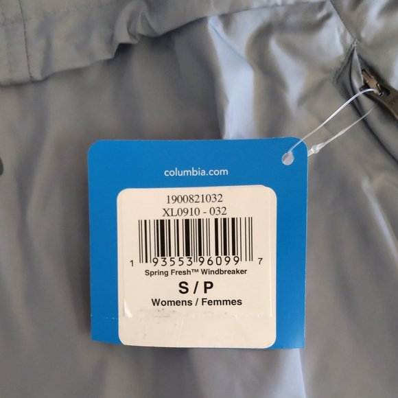 🆕 Columbia Women's Spring Fresh Windbreaker Jacket, Small - Cirrus Grey, Auth. - Picture 3 of 5